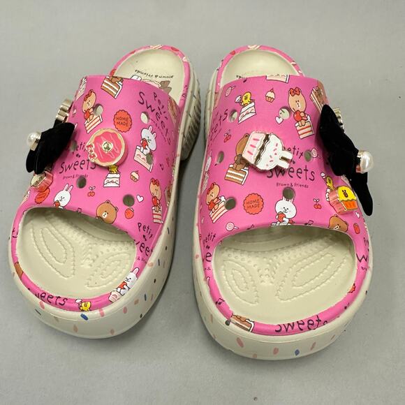 Crocs‎ Line Friends x Stomp Slide 'Petit Sweets' stomp slide sandals size 8 - Picture 15 of 16